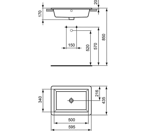 Раковина Ideal Standard Strada 60 см K078001