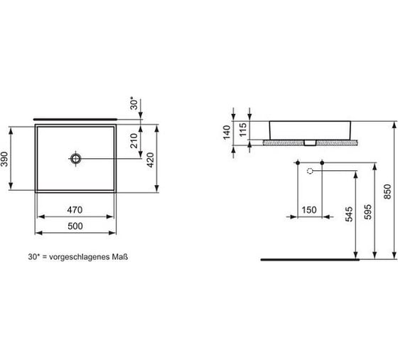 Раковина Ideal Standard Strada 50 см K077601