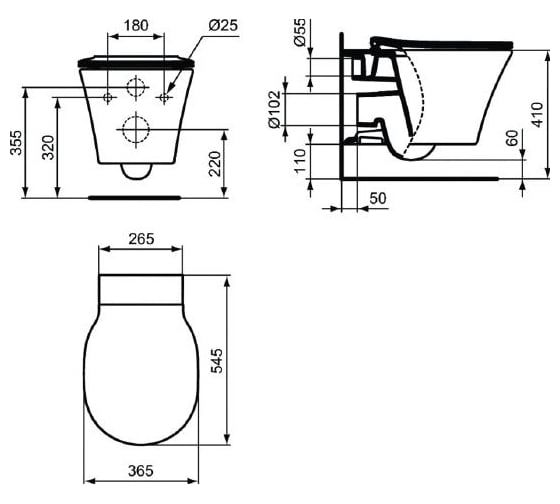 Унитаз подвесной Ideal Standard Connect Air безободковый K819501
