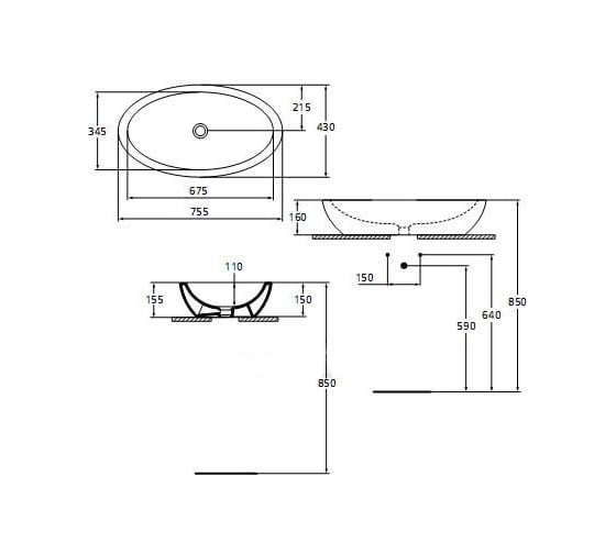 Раковина Ideal Standard Strada 75 см K078501