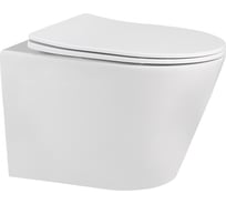 Подвесной унитаза ABBER Bequem белый матовый, безободковый AC1102MW