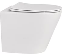 Приставной унитаза ABBER Bequem белый, безободковый AC1113