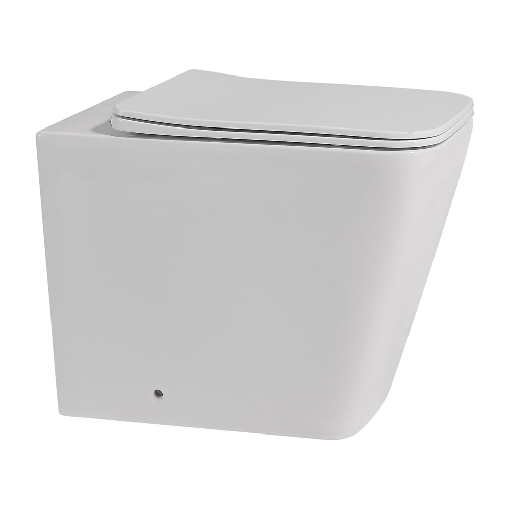 Приставной унитаз ABBER Rechteck белый, безободковый AC1211 - выгодная ...