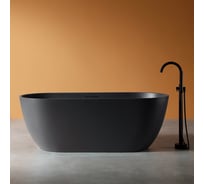 Ванна из искусственного камня ABBER Frankfurt черная матовая AM9941B