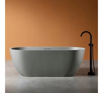 Ванна из искусственного камня ABBER Frankfurt светло-серая матовая AM9941MLG