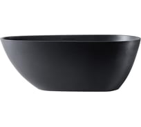 Ванна из искусственного камня ABBER Dortmund черная матовая AM9911B