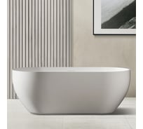 Ванна из искусственного камня ABBER Stein белая матовая AS9613-1.7