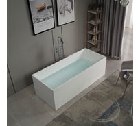 Ванна из искусственного камня ABBER Stein белая матовая AS9642-1.8