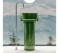 Отдельностоящая прозрачная раковина ABBER Kristall зеленая AT2702Emerald