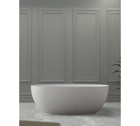 Ванна из искусственного камня ABBER Stein белая матовая AS9641-1.5