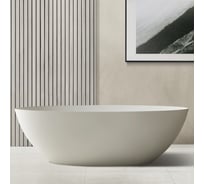 Ванна из искусственного камня ABBER Stein белая матовая AS9625-1.6