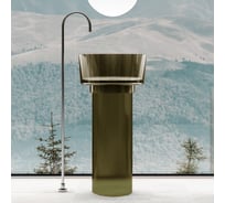 Отдельностоящая прозрачная раковина ABBER Kristall оливковая AT2702Vesuvian-H