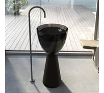 Отдельностоящая прозрачная раковина ABBER черный/черный матовый AT2703Onyx-Black