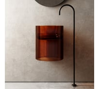 Подвесная прозрачная раковина ABBER Kristall коричневая AT2704Opal