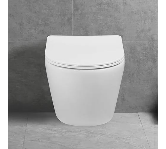 Подвесной унитаз Cerutti SPA sella aria tornado ct безободковый, с сиденьем микролифт, белый 9529