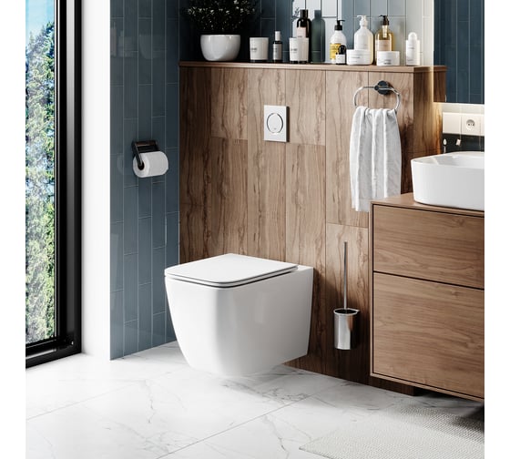 Подвесной унитаз Cerutti SPA mimi aria mw ct матовый, безободковый, с сиденьем микролифт 8919