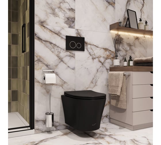 Подвесной унитаз Cerutti SPA adige aria mb ct матовый, безободковый, с сиденьем микролифт 9246