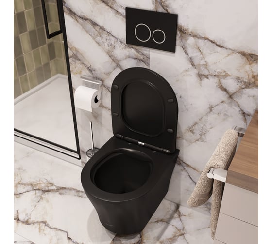 Подвесной унитаз Cerutti SPA adige aria mb ct матовый, безободковый, с сиденьем микролифт 9246
