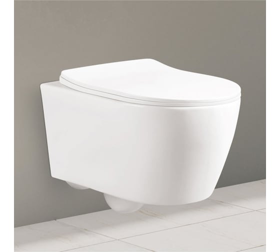 Подвесной унитаз Cerutti SPA sella aria pp ct безободковый, с сиденьем микролифт 9738