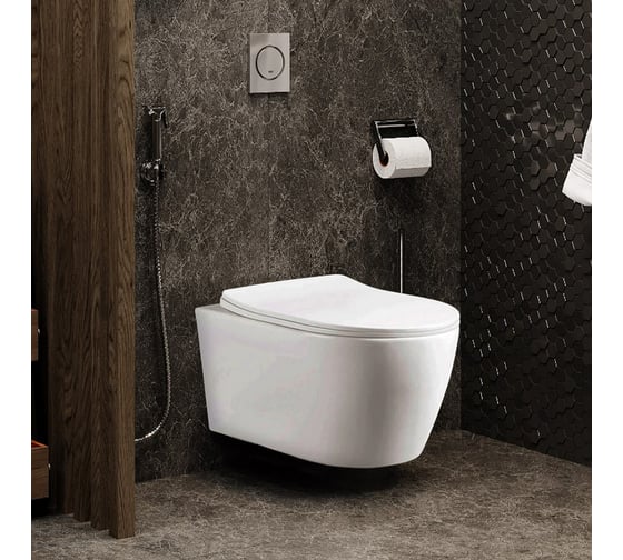 Подвесной унитаз Cerutti SPA sella aria pp ct безободковый, с сиденьем микролифт 9738