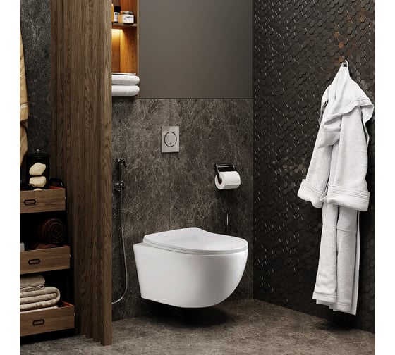 Подвесной унитаз Cerutti SPA orlter aria pp ct безободковый, с сиденьем микролифт 9739