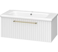 Подвесная тумба с раковиной Brevita alicante - 90 с 1 ящиком, белая УТ000015978