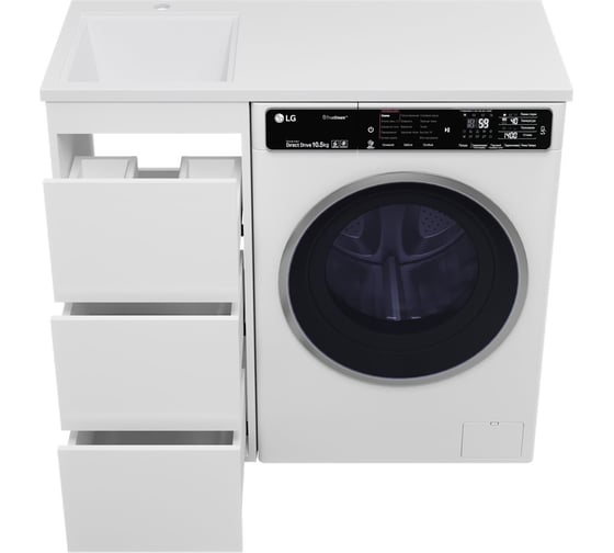 Тумба с раковиной Brevita grafit 40 white гавана лев УТ000015079