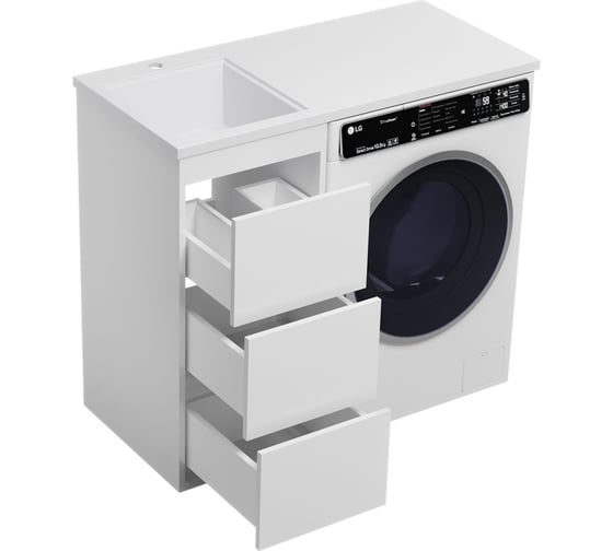 Тумба с раковиной Brevita grafit 40 white гавана лев УТ000015079