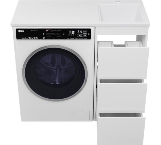 Тумба с раковиной Brevita grafit 40 white гавана прав УТ000015080