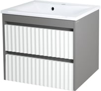 Тумба с раковиной Brevita balaton - 100, белый/серый УТ000012298