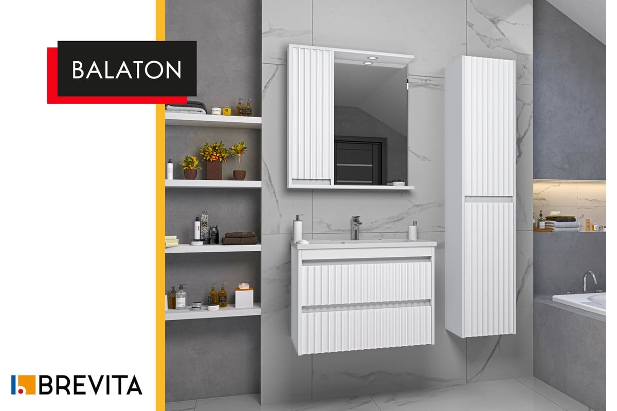 Тумба с раковиной Brevita balaton 90 белый УТ000014505 - выгодная цена ...