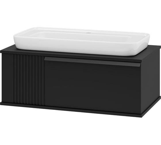 Тумба с раковиной Brevita savoy 90 черный УТ000014896