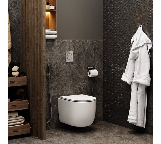 Подвесной унитаз Cerutti oglio aria mw ct матовый, безободковый, с сиденьем микролифт SPA 9237