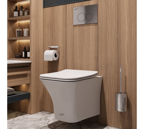Подвесной унитаз Cerutti vettore aria mw ct матовый, безободковый, с сиденьем микролифт SPA 9242