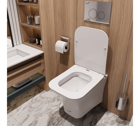 Подвесной унитаз Cerutti vettore aria mw ct матовый, безободковый, с сиденьем микролифт SPA 9242