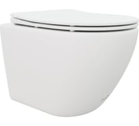 Подвесной унитаз Cerutti ticino aria mw ct матовый, безободковый, с сиденьем микролифт SPA 8917