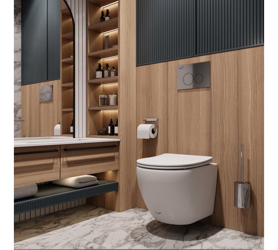 Подвесной унитаз Cerutti ticino aria mw ct матовый, безободковый, с сиденьем микролифт SPA 8917