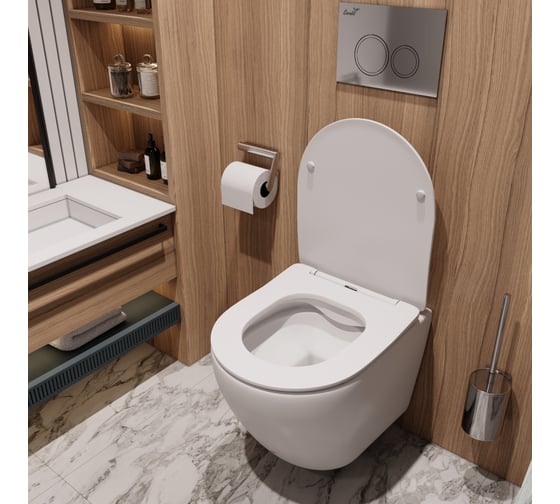Подвесной унитаз Cerutti ticino aria mw ct матовый, безободковый, с сиденьем микролифт SPA 8917