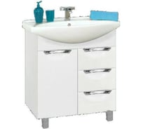 Тумба с раковиной Misty орхидея - 65, ral9010 белая СО000006930