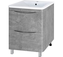 Тумба с раковиной Misty атлантик 70 напольная, серый камень УТ000013234