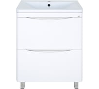 Тумба с раковиной Misty атлантик 80 напольная, белая УТ000012713