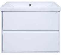 Тумба с раковиной Misty алиса 75 подвесная с 2 ящиками УТ000011219