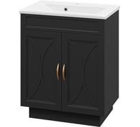 Тумба с раковиной Misty амбра 70 черная эмаль УТ000015485