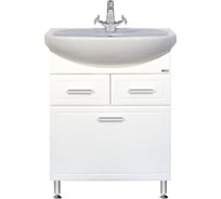 Тумба с раковиной Misty стелла 65, с б/к, белая ИП000000598