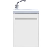 Тумба Misty с раковиной мини 40 ral9010 белая СО000007794