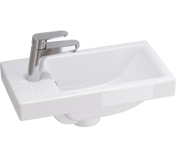 Тумба Misty с раковиной мини 40 ral9010 белая СО000007794