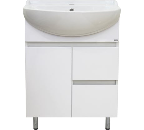 Тумба с раковиной Misty амур 60 с 2 ящиками УТ000009448