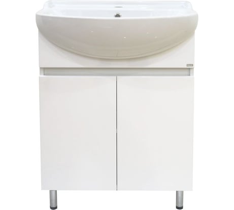 Тумба с раковиной Misty амур 60, белая УТ000012523