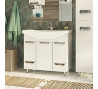 Тумба с раковиной Misty орхидея 75 белая СО000006651