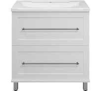 Тумба с раковиной Misty марта 80, напольная, белая глянец УТ000013291